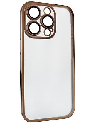 Чохол titan frame matte pc case для iphone 16 pro max протиударний із захистом камери колір desert gold