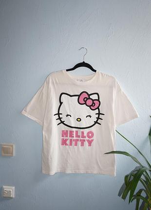 Женская хлопковая футболка hello kitty