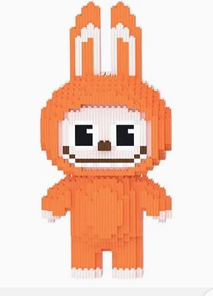 Конструктор magic blocks labubu висота 33 см помаранчовий 3132 деталі