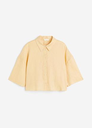 Укорочена лляна сорочка h&m