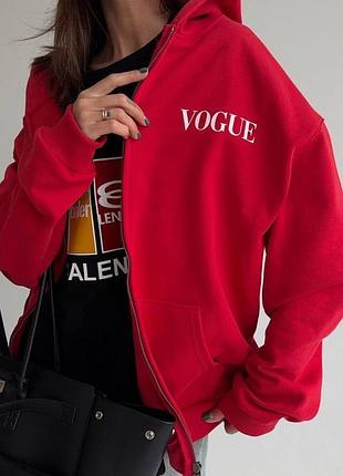Худі зип balenciaga червоний унісекс one size