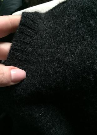 Тёплый свитер sisley темно серый 100% шерсть2 фото