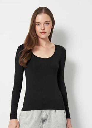🖤 базовий чорний лонгслів h&m