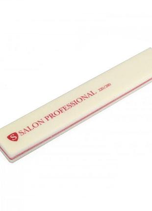 Шліфувальник пилка баф salon professional, колір білий абразивність 220/280 грит.