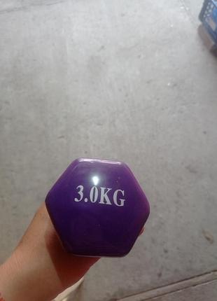 Гантеля фіолетового кольору
