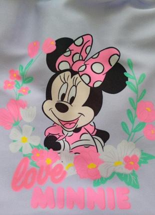 Дитячий купальник pepco з візерунком "minnie" (скай) малюнок на тканині, не наліпка.