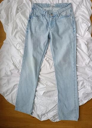 Прямые базовые джинсы с разрезами zara