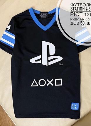 Футболка play station 7-8 років ріст 128 від primark як нова дов 50, шир 35.5