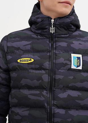 Куртка пуховик камуфляж чоловіча bosco sport україна. оригінал. новинка сезона 2025
