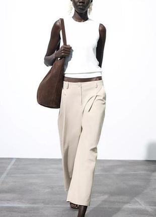 Стильные коттоновые брюки zara