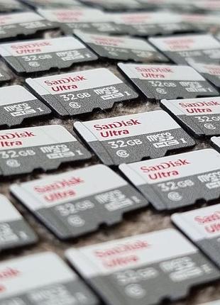 Карта памяти 32 гб sandisk ultra 17.7-21.5/63.9-89.5 microsd microsdhc u1 10