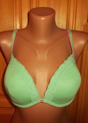 Бюстгалтер бирюза хлопок лиф р. euro 65е - gorgeous