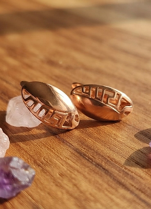 Серьги с ажурным узором, позолота xuping