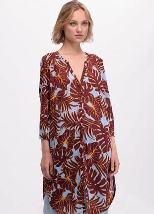 Плаття - сорочка, туніка h&m в тропічний принт