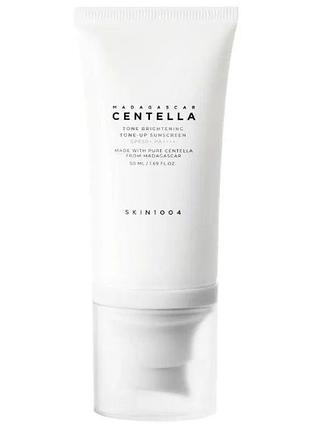 Солнцезащитный крем для выравнивания тона кожи skin1004 madagascar centella tone brightening tone-up sunscreen 50ml