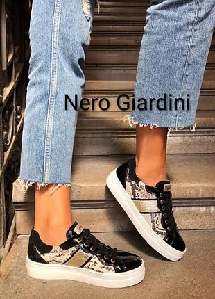 Кросівки снікерси nero giardini (38) жіночі оригінал з натуральної шкіри made in italy