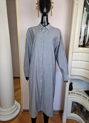 Преміальне вовняне плаття-сорочка weekend max mara в культову смужку