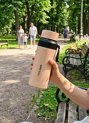 Термос motion 520 мл із ситечком із нержавіючої сталі для гарячих і холодних напоїв beige