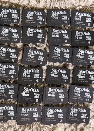 Карта пам'яті 16 гб sandisk edge 6.95-7.50/10.9-32.5 microsd microsdhc c4 4
