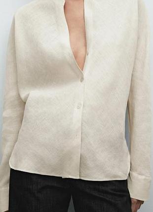 Рубашка, лен, massimo dutti 9
