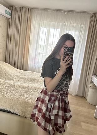 Юбка у стилі картатої сорочки