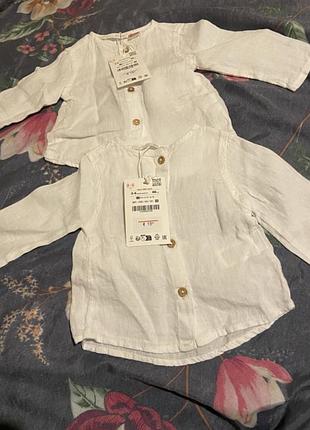 Новые льняные кофточки zara 3-6 месяцев.