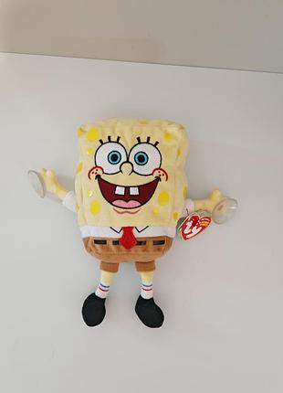 Ty beanie baby - spongebob squarepants (8 inch) new mwmts stuffed animal toy