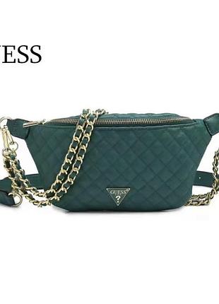 Женская поясная сумка "бананка" guess (21926) зеленая