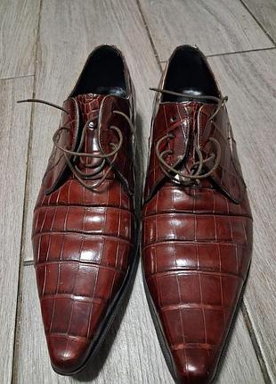 Оригінальні туфлі dolce & gabbana з крокодиловим тисненням, made in italy