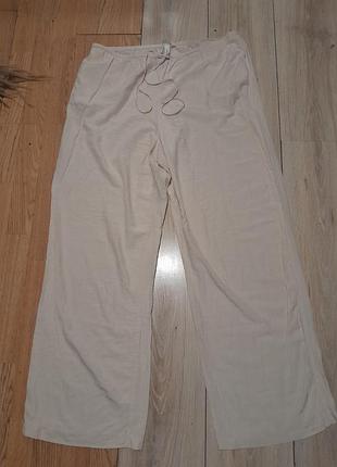 Широкие летние брюки палаццо на резинке h&amp;m