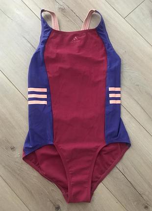Спортивний суцільний купальник adidas для дівчинки