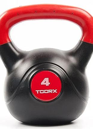 Гиря вінілова toorx pvc 4 кг black/orange (krp-4)