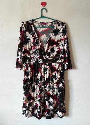Сукня міді з абстрактним квітковим принтом arlene phillips, розмір uk 18 / xl-xxl (52-54)