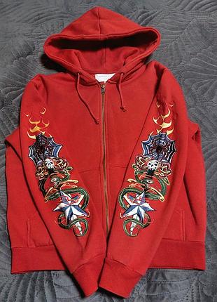 Зіп худі у стилі ed hardy розмір s