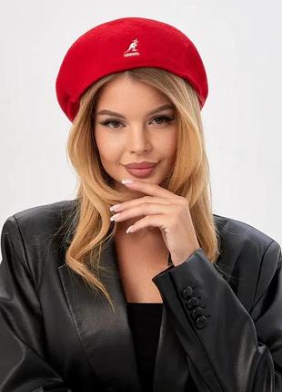 Kangol берет червоний кепка шапка кангол вовна