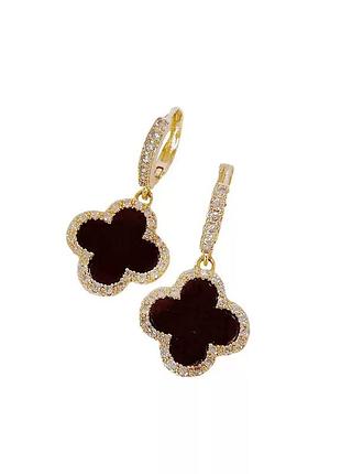 Сережки в стилі ван кліф, конюшина.стиль van cleef