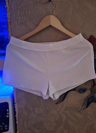 Шорти juicy couture women's sleep and lounge velvet fleece dolphin shorts білі розмір м