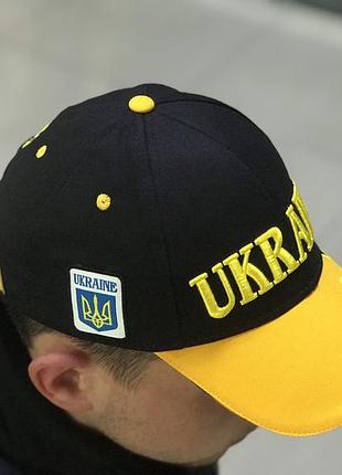 Кепка бейсболка україна унісекс чорна універсального розміру