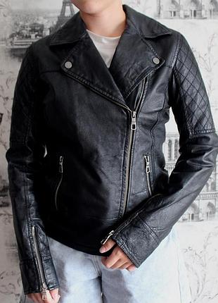 Куртка косуха barneys leather biker jacket оригинал нат кожа!