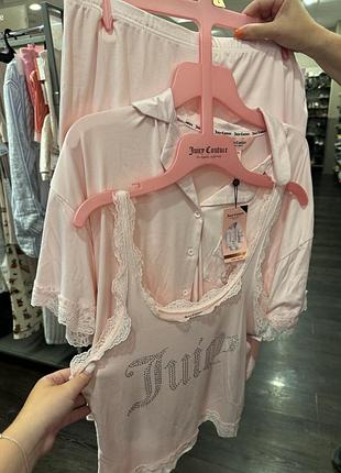 Піжама трійка juicy couture (майка, футболка і шорти)