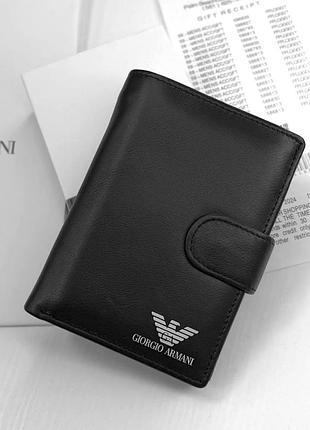 Мужской брендовый кошелек на застежке armani (3029)