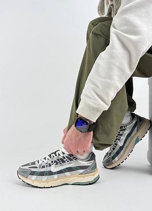Чоловічі кросівки nike p-6000 grey beige green