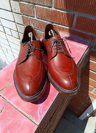 Премиальные кожаные туфли allen edmonds walton (split toe derby) — made in usa