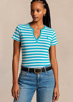 Винтажная футболка в полоску 90-ти ralph lauren sport