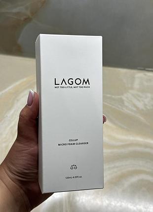 Пінка для вмивання lagom cellup micro foam cleanser 120ml