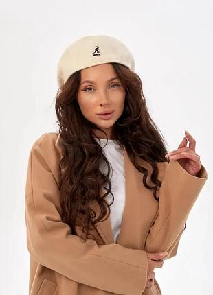 Kangol берет айвори кепка шапка кангол вовна