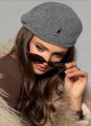 Kangol берет сірий кепка шапка кангол вовна