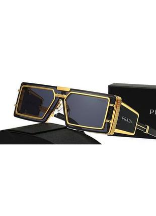 Сонцезахисні окуляри prada gold /dark grey