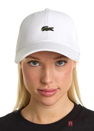 Кепка бейсболка lacoste унісекс біла універсального розміру