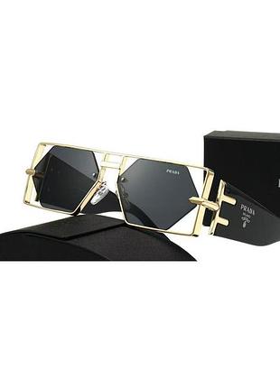 Сонцезахисні окуляри prada gold /dark grey